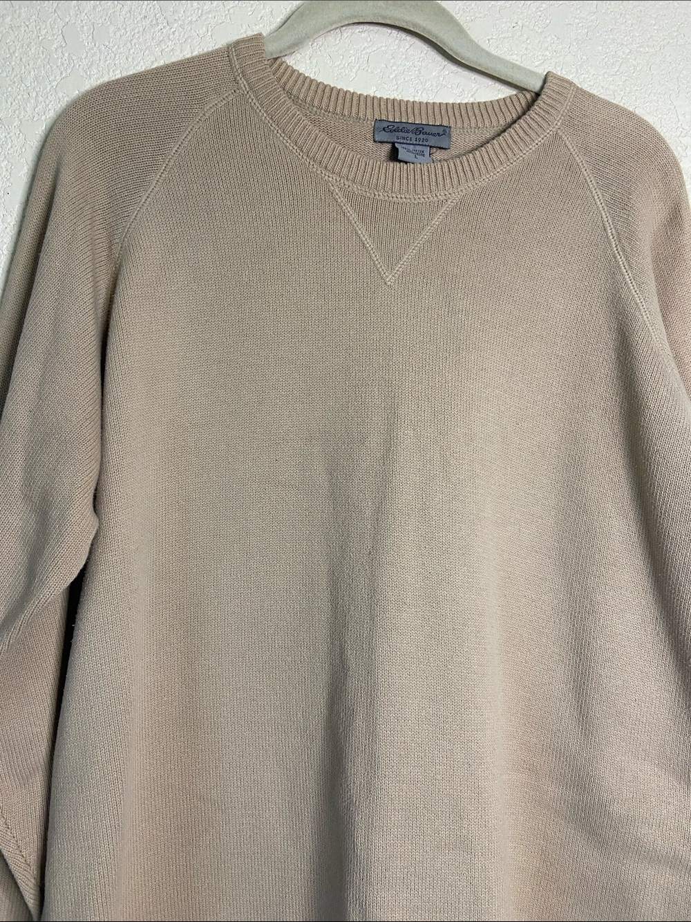 Men's Neutral Beige Crewneck Sweater